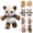 D, variant on Plush Animal Doll, Running Pose Stuffed Animal Toy, Soft Animal Plush Toy, Birthday Gift and Collectible, Running Stuffed Animal for Stress Relief and Emotional Support, Brown Panda