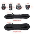 thumbnail image 6 of 42 Pcs Cord Locks End Spring Toggle Stopper Zipper Pull Ends Fastener Buttons with 18 Yard Elastic Bungee Cord Stretch String for Drawstring,Shoelaces,Pants, Backpack, Bags, Luggage, DIY Crafting, 6 of 6