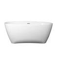 thumbnail image 3 of Donal White High-gloss  Center Drain Acrylic Free-standing Tub, 3 of 4