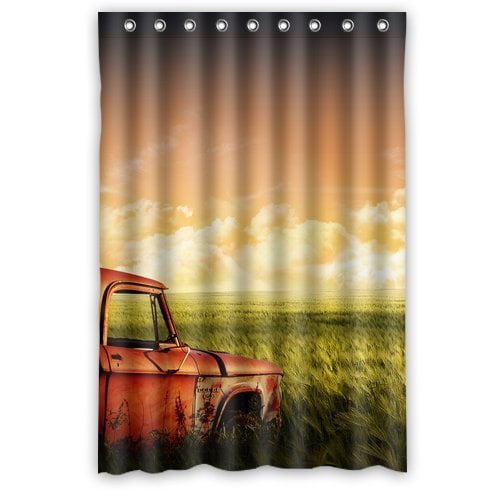 MOHome Family Truck Shower Curtain Waterproof Polyester Fabric Shower