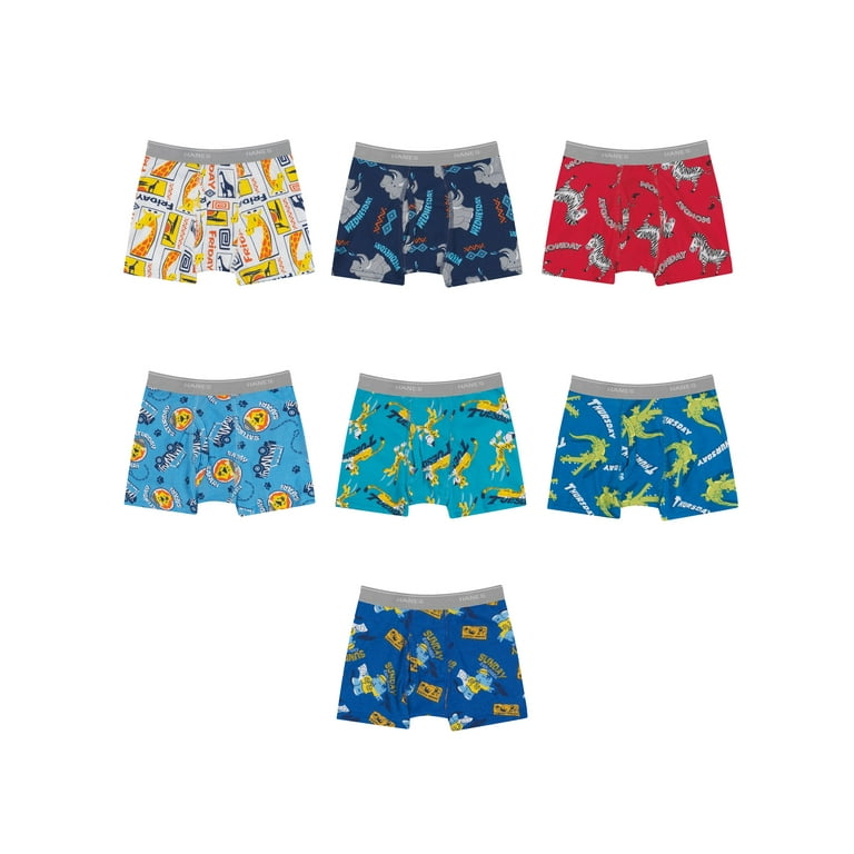 Hanes Toddler Boys' Boxer Brief Underwear, 7-Pack Assorted 2/3T 