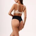 thumbnail image 4 of Defitshape Women's High Waist Shapewear Shorts Tummy Control Thong Body Shaper Panties Stomach Slimming Tight Firm Postpartum Underwear Black Medium, 4 of 5