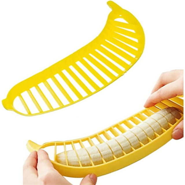 Cortador de plátanos WEIHJMXG herramienta de cocina plástico 2 piezas