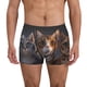 thumbnail image 1 of Fotbe Wide Eyed Cartoon Cats Calzoncillos Tipo Boxer con Bolsa de Soporte Total para Hombre, X-Temp Fresco, Transpirable y de Secado Rápido-Medium, 1 of 5