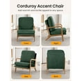 thumbnail image 5 of Mid Century Modern Accent Chairs for Living Room, 23” Wide Comfy Chair for Bedroom, Small Cozy Sherpa Reading Chairs for Adults, 108° Lounge Arm Chair Indoor with Detachable Cover, 5.5" Foam Cushion, 5 of 6