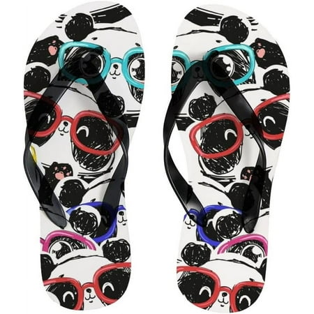 

Hyjoy Women Flip Flops Slippers Cute Pandas Animals Cartoon Sandals for Beach Summer Shower Men Boy Girl Kid