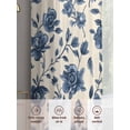 thumbnail image 6 of Navy Blue Floral Sheer Curtains 63 Inch Length 2 Panels Set, Spring Vintage Blossom Botanical Voile Window Treatment Rod Pocket Curtains Sheers Drapes for Bedroom/Living Room/Kitchen 52x"63"x2, 6 of 7