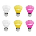 thumbnail image 1 of Ensemble de 6 Volants de Navette Multicolores Badminton Ballon Entraînement Jeu Extérieur Intérieur 6 Pcs, 1 of 10