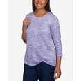 thumbnail image 6 of Alfred Dunner Womens Petite Iridescent Space Dye Side Grommet Top, 6 of 6