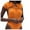 Orange, variant on asdoklhq Swimsuits for Women Plus,Women's Hollow Design Bikini Solid Color One-Piece Swimsuit