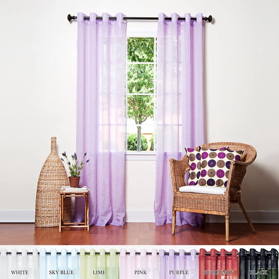 Quality Home Sheer 2 Panel Curtain Set 108" Length
