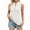 White, variant on ABATAB Summer Tank Tops for Woman Sleeveless V Neck Ribbed Button Down Plain Casual Cami Blouses T-Shirt