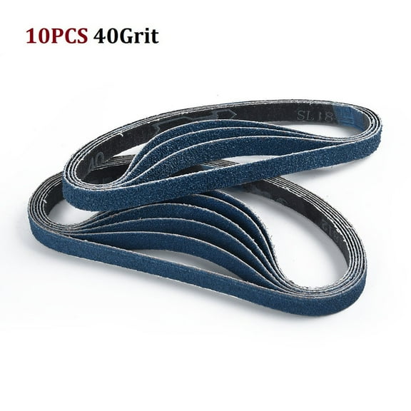 KDJ 10 Pieces 13x457mm 1/2"x18" Sanding Belts Fused Zircon Corundum Sander Belts Grit 40 | 60 | 80 | 120