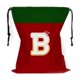 thumbnail image 2 of Bolsa de regalo navideña con cordón, 26 letras, poliéster rojo, 30 x 38 cm | Bolsa reutilizable para dulces navideños, pequeña bolsa para envolver regalos, organizador de decoración festiva, 2 of 6