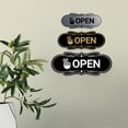 thumbnail image 2 of Designer Open Sign (Brushed Silver) - Small, 2 of 3