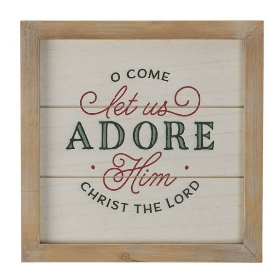 Wall Art Let Us Adore Him, (Hardcover)