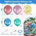 thumbnail image 2 of Metallic Color Balloon Garland Arch Kit 108PCS Reusable Latex Metallic Sequins Balloon Background Combination Balloon for Birthday, 2 of 6