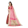 thumbnail image 2 of Ethnic Asia Art Silk Pink Saree Daily Wear Unstitched Blouse Piece, 2 of 5