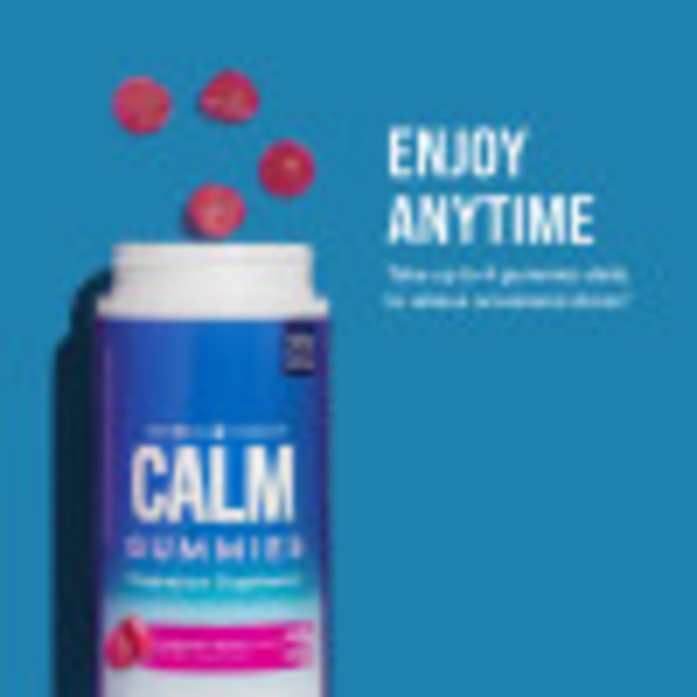 Calm Magnesium Citrate Gummies | Raspberry Lemon Flavored | 120 Count | by Natural Vitality