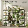 thumbnail image 5 of Metal Plant Stand Outdoor 63" Tall Plant Shelf for Plants 14-Tier Large Plant Sheves for Indoor Plants Living Room Heavy Duty Rack Garden Balcony Patio Hanging Planter, 5 of 13