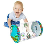 Infant Inflatable Toys | Beginner Crawl Along Baby Roller | Drop Maze Tummy Time Activity Center | Early Development Jumbo Roller | Baby Toys for 6 Months Through 3 Year Old Stages (Safari