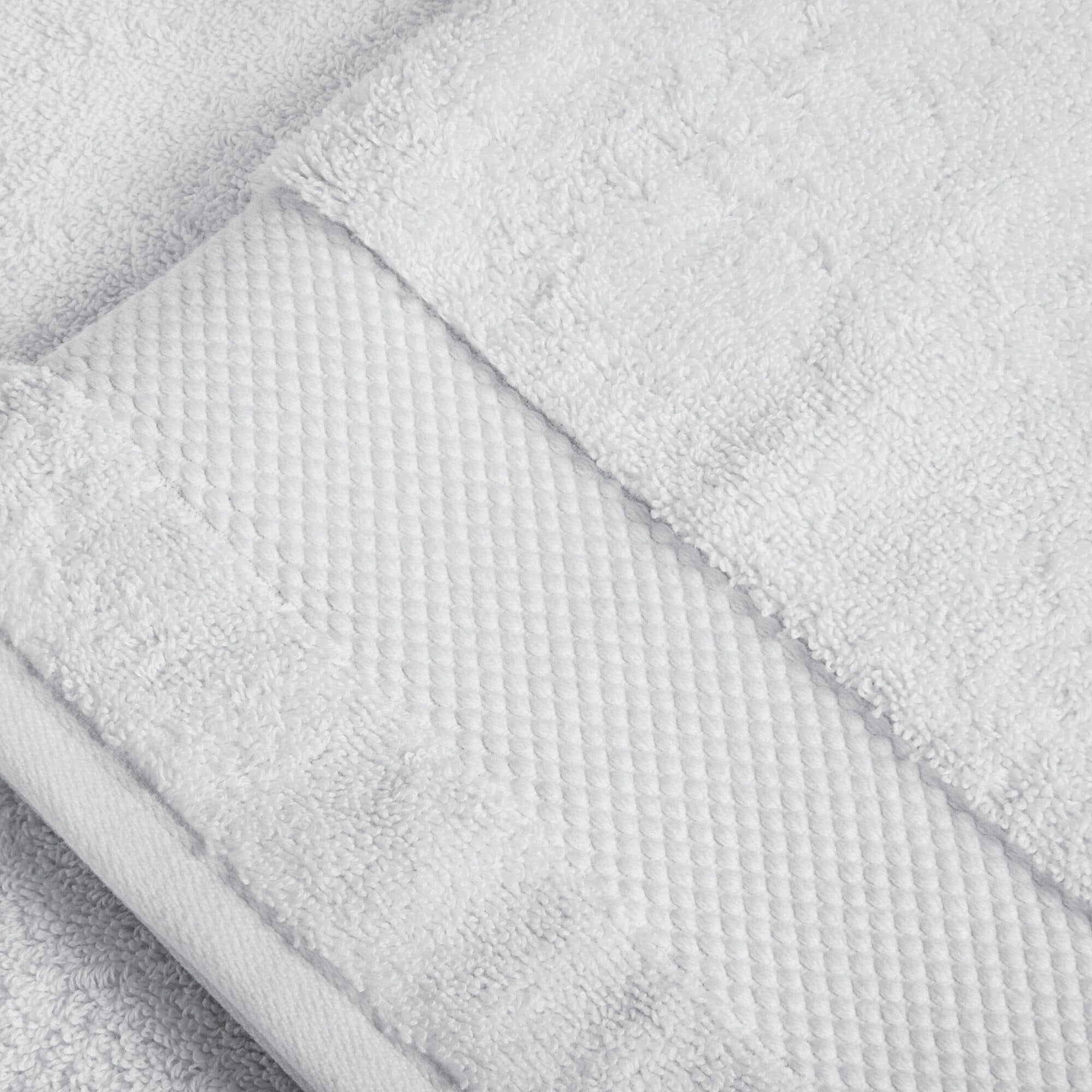Bioweaves 100% Organic Cotton 700 GSM Plush 6-Piece Towel Set - 2 Bath Towels, 2 Hand Towels & 2 Washcloths - White