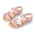 thumbnail image 4 of Wxirdiow Little Girls Shoes Baby Girls Sandals Bow Soft Sole Toddler First Walkers Beach Summer Shoes Pink Size,9, 4 of 9