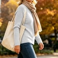 thumbnail image 5 of Women's Brushed Ribbed Sweater Crew Neck Long Sleeve Fitted Slim Fit Casual Solid Color Fall Winter Knit Pullover Soft Warm Basic Tops White, 5 of 7