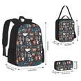 thumbnail image 2 of Easygdp Coffee Lover Print Mochila para Niños y Niñas con Set de Caja de Almuerzo y Estuche para Lápices 3 en 1, Mochila Escolar Estampada para Adolescentes, 2 of 7