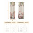 thumbnail image 6 of Fsddascl Spring Floral Blackout Curtains for Bedroom/Living Room, Thermal Insulated Kitchen Curtains, Watercolor Botanical Rustic Farmhouse Grommet Darkening Window Treatment Drapes 52"x63"x2, 6 of 6