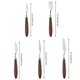 thumbnail image 2 of 5Pcs Artist Painting Palette Oil Painting Mixing Scraper Stainless Steel Wood Oil Paint Spatula Set, 2 of 5