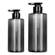 thumbnail image 1 of Botellas dosificadoras de champú reutilizables, paquete de 2, dispensador de champú y acondicionador con bomba, para ducha y baño, 300 ml y 500 ml, 1 of 7
