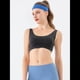 thumbnail image 5 of Chaleco Vaquero Ajustado y Corto para Mujer, Elástico, con Cuello Redondo, Tipo Jersey, Sujetador Deportivo, Camiseta Sin Mangas Negro XXL, 5 of 9