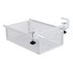 thumbnail image 4 of Cesta de almacenamiento metálica para fijar debajo de un estante, fabricada en acero al carbono, con sistema deslizante. Blanco ajustable, 4 of 9