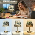 thumbnail image 4 of Wobogo Snow Labrador Table Lamps Three-channel Adjustable Lighted Antique Brass Metal Base Simple Modern Style for Bedroom Nightstands Living Room and Office, 4 of 8