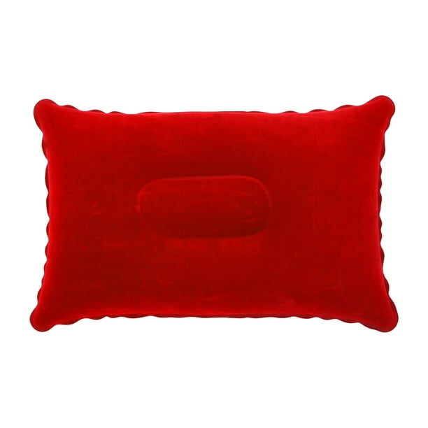 Almohada Inflable Portátil Plegable Cuadrada Con Relleno De Flocado Por Ambos Lados