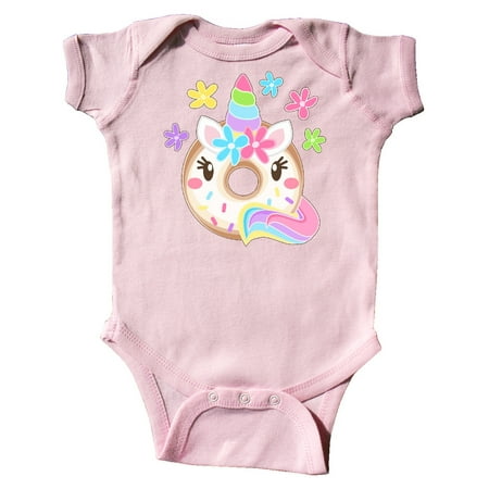 

Inktastic Unicorn Doughnut with Sprinkles and Flowers Gift Baby Boy or Baby Girl Bodysuit