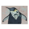 thumbnail image 1 of Hipster Cutting Board, Illustration of Funny Gentleman Penguin Dressed in Retro Style on Color Splashes, Decorative Tempered Glass Cutting and Serving Board, Small Size, Multicolor, by Ambesonne, 1 of 1