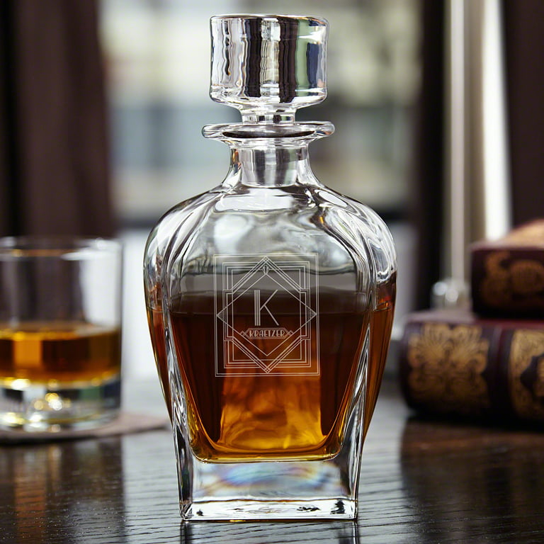 Custom Whiskey Decanter Gift Set with 2 Glasses, Davenport Design by Home  Wet Bar 