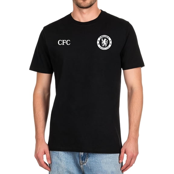 Icon Sports Chelsea FC Soccer Tee – Officially Licensed Unisex Short Sleeve Cotton T-Shirt 2-Black L