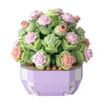 thumbnail image 1 of Bloques de construcción ensamblados de la serie Flower Fleshy Garden, adornos, regalos para niños compatibles, 1 of 1