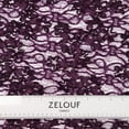 thumbnail image 3 of Zelouf Caen Ribbon Soutache Eyelash Lace  , Sewing, DIY, Crafts Fabric by the Yard, Baroque Plum, 10 Yard, 3 of 6