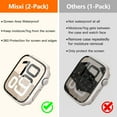 thumbnail image 3 of [2 Pack] Waterproof Hard Case with Tempered Glass Compatible with Apple Watch Series 11 (2025) Series 10 46mm, Ultra-Thin Anti-Fall Cover for iWatch Screen Protector, Crystal Transparent, 3 of 9
