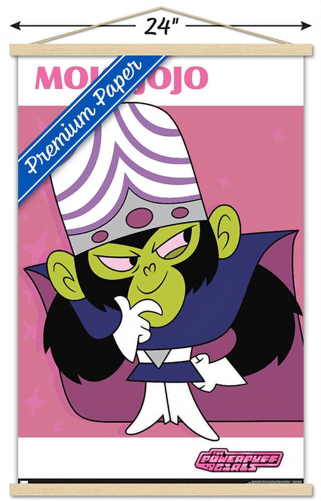 The Powerpuff Girls - Mojo Wall Poster with Wooden Magnetic Frame, 22.375" x 34"