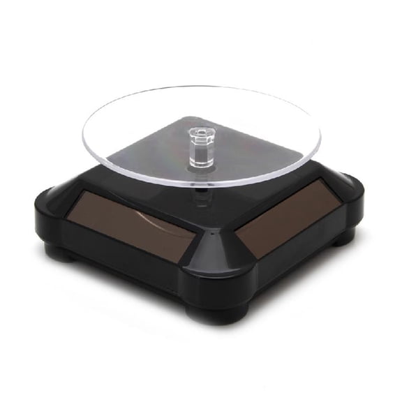 360 Rotating Turntable Plate Solar Power For Watch Phone Jewelry Display Stand