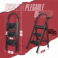 thumbnail image 2 of Escalera De Acero Tubular Tipo Tijera Plegable 3 Escalones Negro, 2 of 6