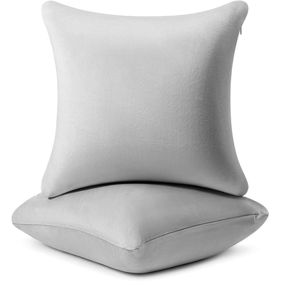 18 ×18 Pillow Insert (Pack of 2) Memory Foam Throw Pillow Insert Sham Square for Decorative Cushion Bed Couch Sofa Without Deform After Longtime Use(Grey)