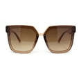 thumbnail image 2 of Girls Child Size Half Rim Rimless Horn Rim Designer Style Sunglasses Beige - Brown, 2 of 4