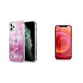 thumbnail image 1 of Liquid Glitter Case for iPhone 14 Pro Max and Glass Screen Protector - Pink Butterfly, 1 of 9