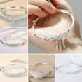 thumbnail image 6 of GAVONO 925 Silver catcher Beads Bracelet Charm Cuff Bangle Women Adjustable Gift-3Layers-60mm, 6 of 9
